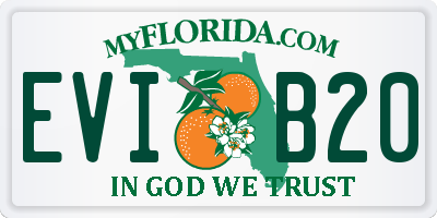 FL license plate EVIB20