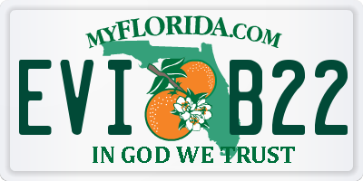 FL license plate EVIB22