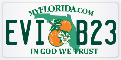 FL license plate EVIB23