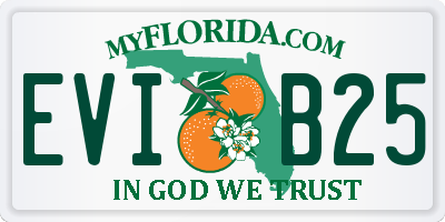 FL license plate EVIB25