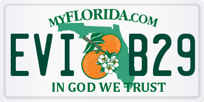 FL license plate EVIB29
