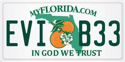 FL license plate EVIB33
