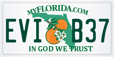 FL license plate EVIB37