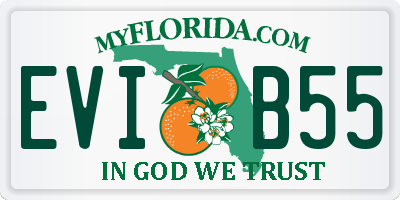 FL license plate EVIB55