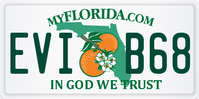 FL license plate EVIB68