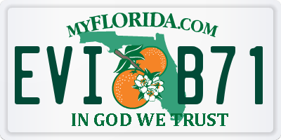 FL license plate EVIB71
