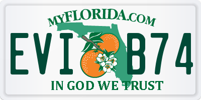 FL license plate EVIB74