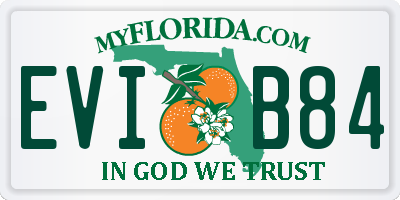 FL license plate EVIB84