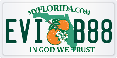 FL license plate EVIB88