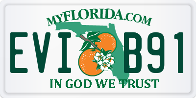 FL license plate EVIB91