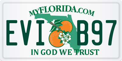 FL license plate EVIB97