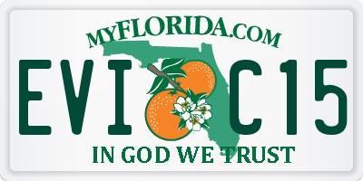FL license plate EVIC15
