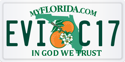 FL license plate EVIC17