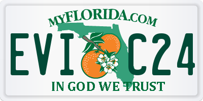 FL license plate EVIC24