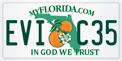 FL license plate EVIC35