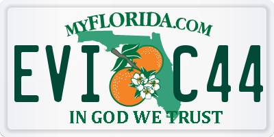 FL license plate EVIC44
