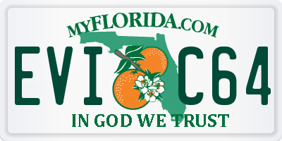 FL license plate EVIC64