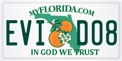 FL license plate EVID08