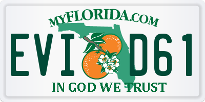 FL license plate EVID61
