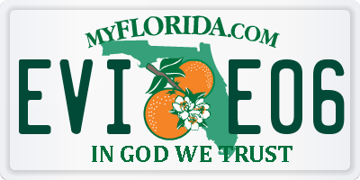 FL license plate EVIE06