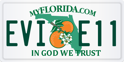 FL license plate EVIE11