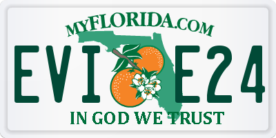 FL license plate EVIE24