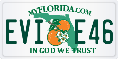 FL license plate EVIE46