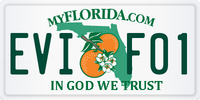 FL license plate EVIF01