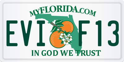 FL license plate EVIF13