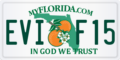 FL license plate EVIF15