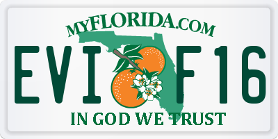 FL license plate EVIF16
