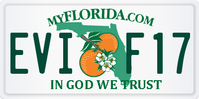 FL license plate EVIF17