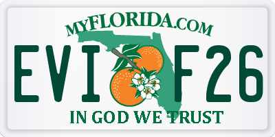 FL license plate EVIF26