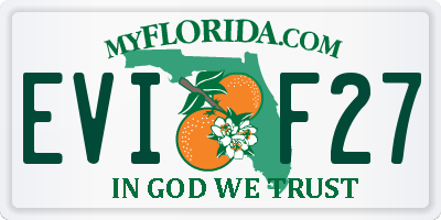 FL license plate EVIF27