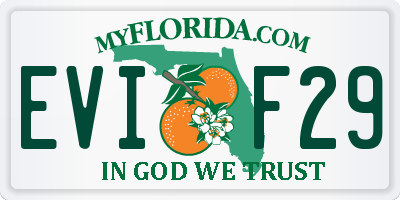 FL license plate EVIF29