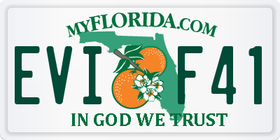 FL license plate EVIF41