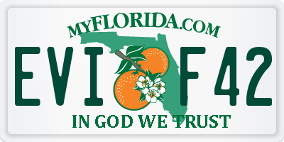 FL license plate EVIF42
