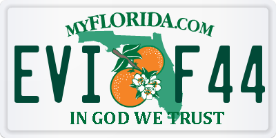 FL license plate EVIF44