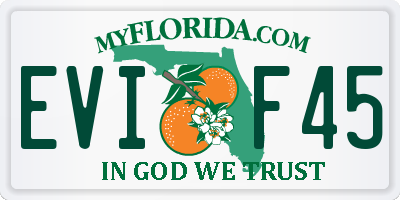 FL license plate EVIF45
