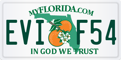 FL license plate EVIF54