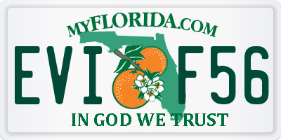 FL license plate EVIF56