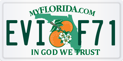 FL license plate EVIF71