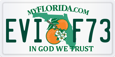 FL license plate EVIF73