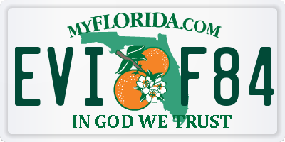 FL license plate EVIF84