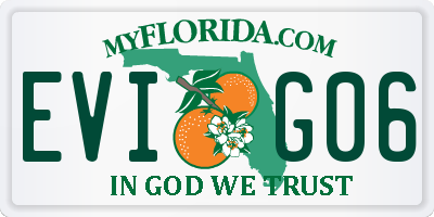 FL license plate EVIG06