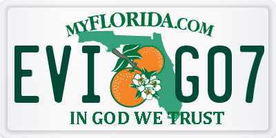 FL license plate EVIG07