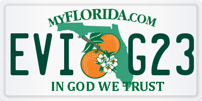 FL license plate EVIG23