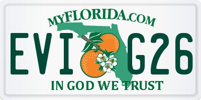 FL license plate EVIG26