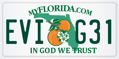 FL license plate EVIG31