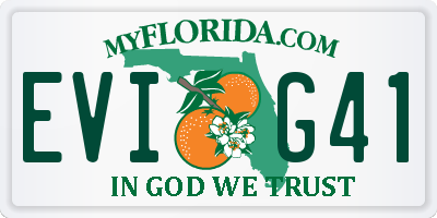 FL license plate EVIG41